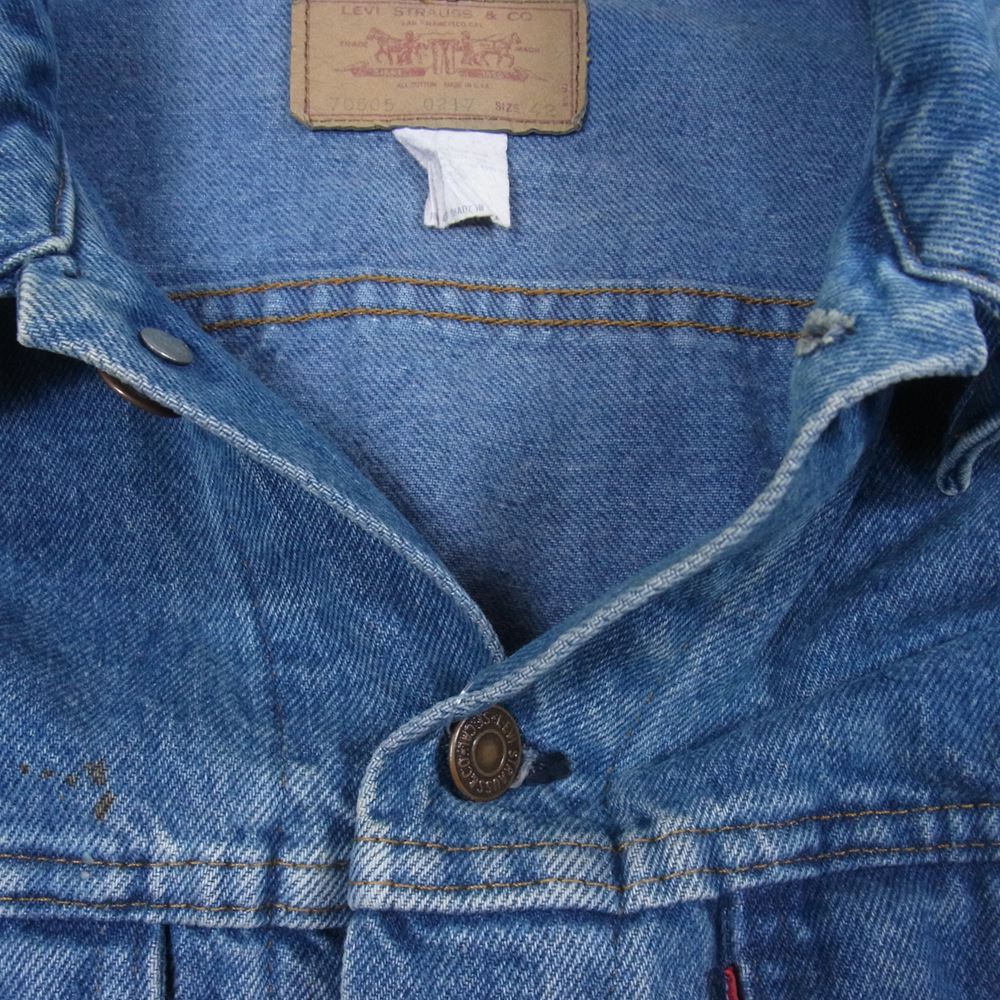 Levi's リーバイス 70505-0217 Gジャン デニムジャケット 後染め インディゴブルー系 42【中古】