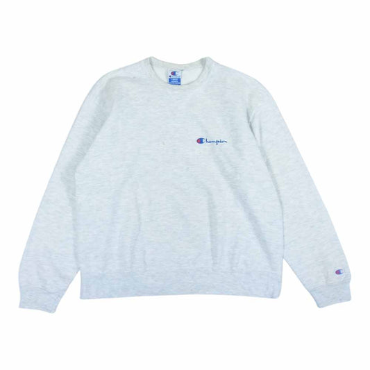 Champion チャンピオン 90s ロゴ刺繍 前V スウェット グレー系 L【中古】