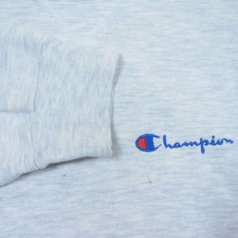 Champion チャンピオン 90s ロゴ刺繍 前V スウェット グレー系 L【中古】