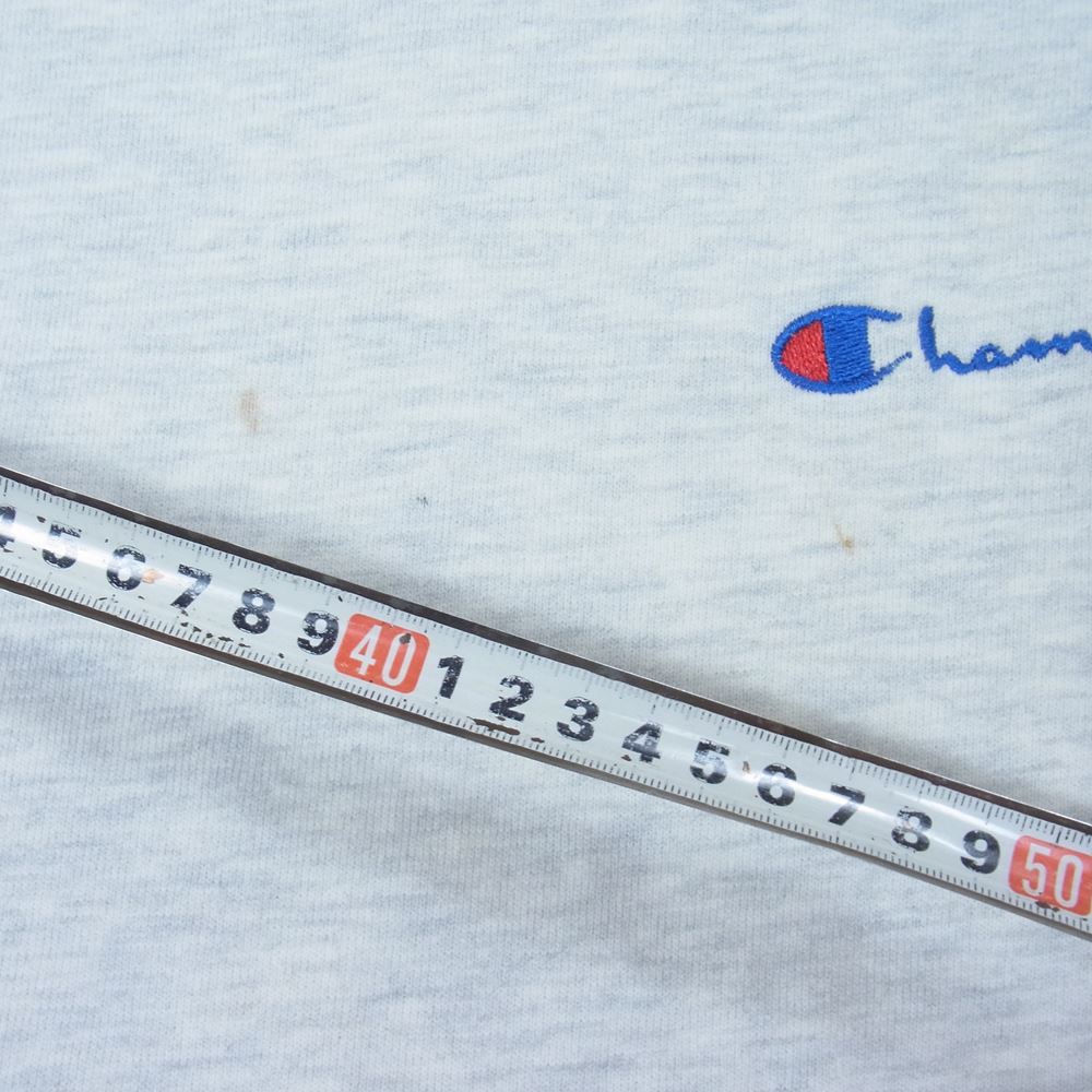 Champion チャンピオン 90s ロゴ刺繍 前V スウェット グレー系 L【中古】