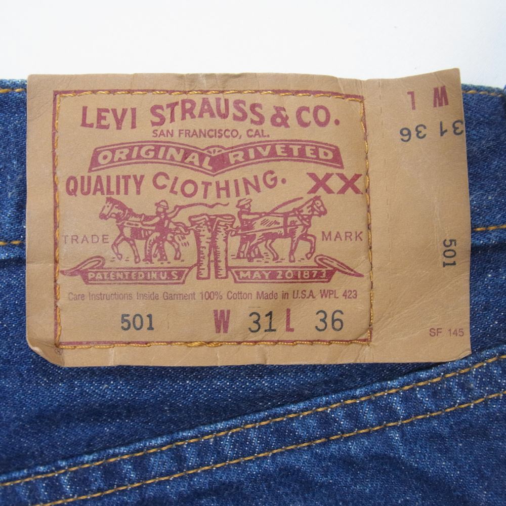 Levi's リーバイス 555 0595 73043-3 95年製 501 復刻 BIG E 裏刻印 555 USA製 バレンシア工場 セルビッチ デニム パンツ インディゴブルー系 31【中古】