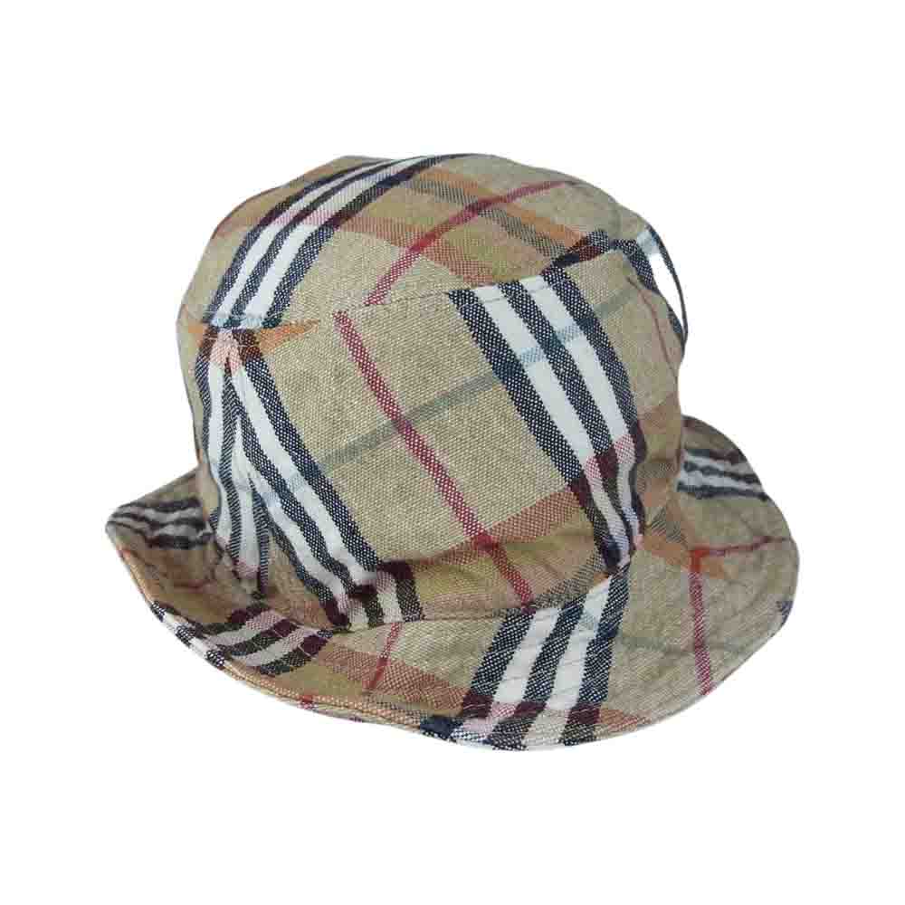 BURBERRY バーバリー LONDON ロンドン チェック ポケット バケットハット ベージュ系 L【中古】