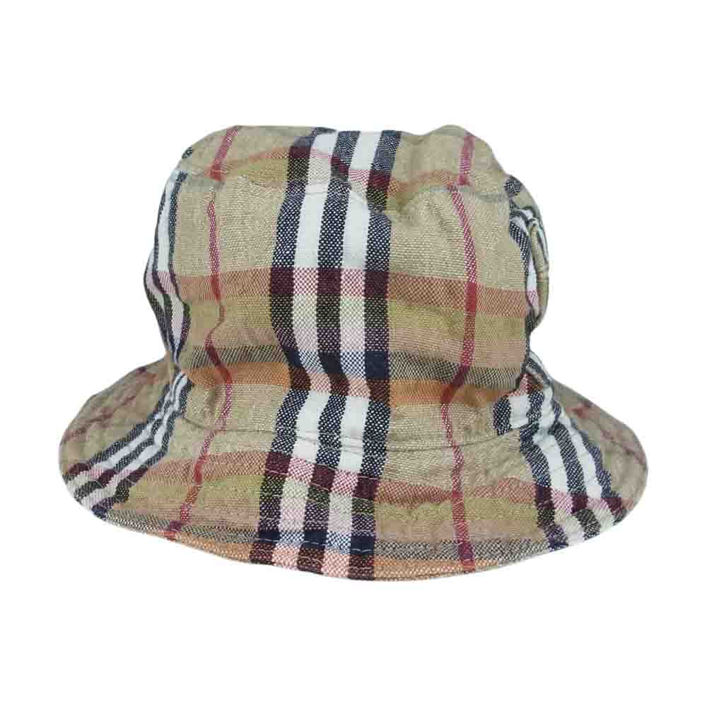 BURBERRY バーバリー LONDON ロンドン チェック ポケット バケットハット ベージュ系 L【中古】