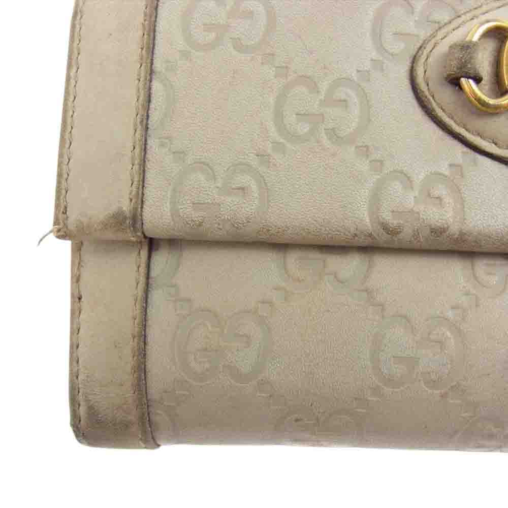 GUCCI グッチ 146199 グッチシマ 長財布 ウォレット アイボリー系【中古】