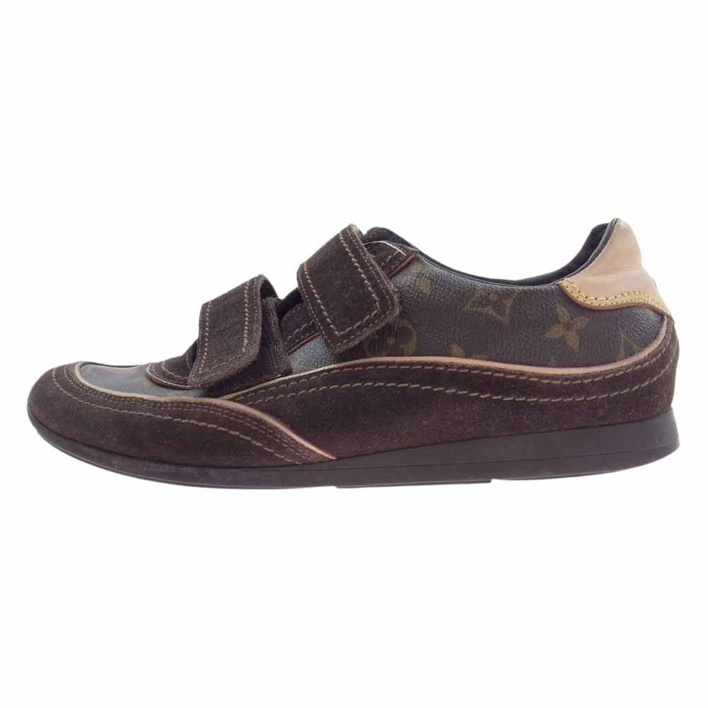 LOUIS VUITTON ルイ・ヴィトン モノグラム ベルクロ ローカット スニーカー ブラウン系 5【中古】