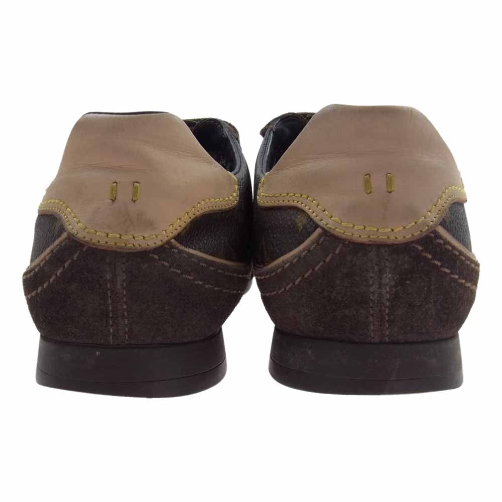 LOUIS VUITTON ルイ・ヴィトン モノグラム ベルクロ ローカット スニーカー ブラウン系 5【中古】