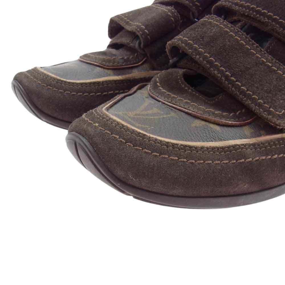 LOUIS VUITTON ルイ・ヴィトン モノグラム ベルクロ ローカット スニーカー ブラウン系 5【中古】