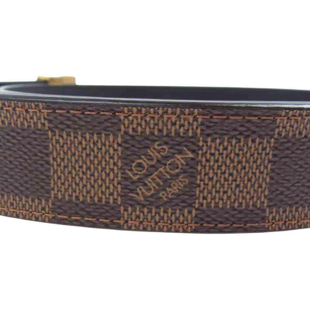 LOUIS VUITTON ルイ・ヴィトン M6944V ダミエ サンチュール キャレ レザー ベルト ブラウン系【中古】