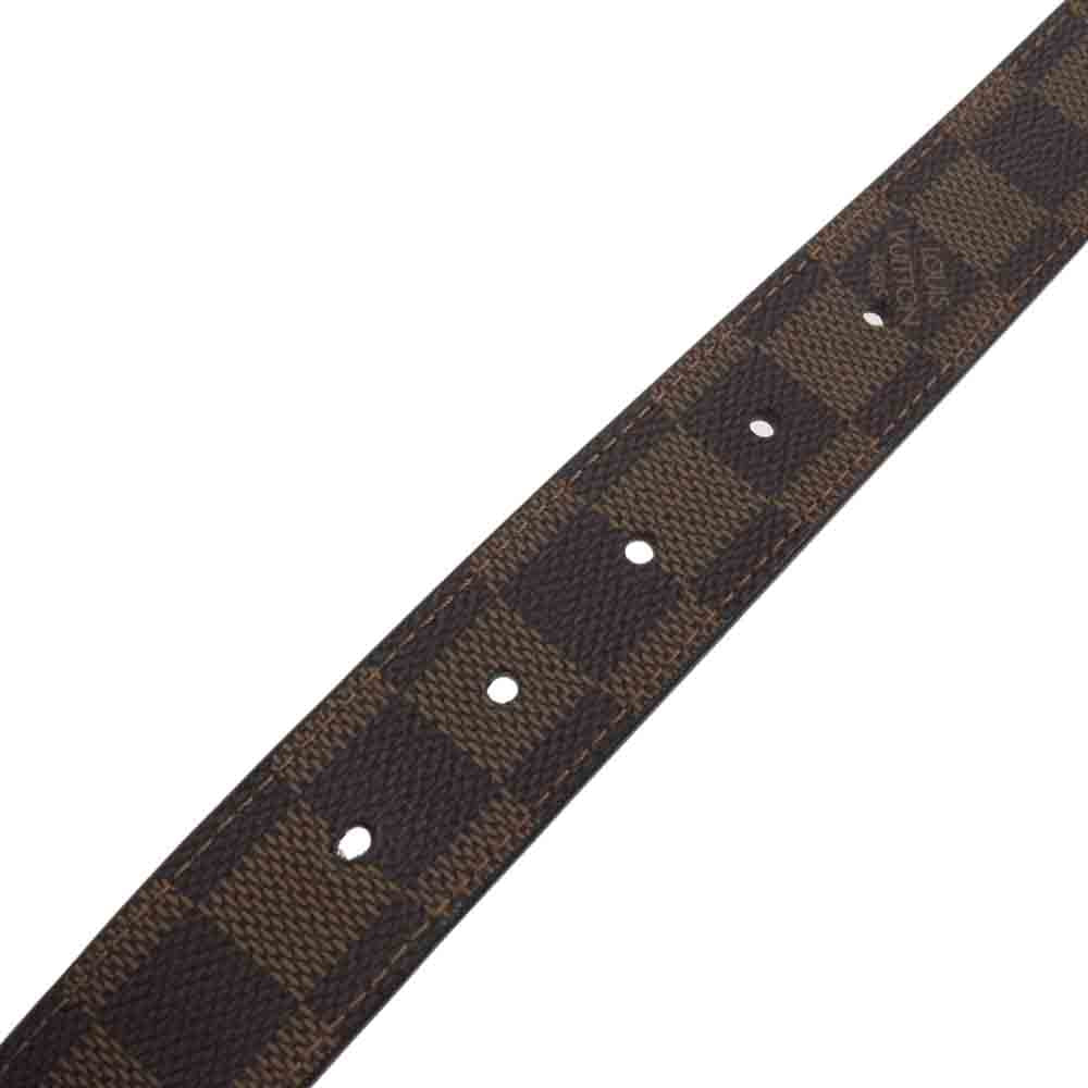 LOUIS VUITTON ルイ・ヴィトン M6944V ダミエ サンチュール キャレ レザー ベルト ブラウン系【中古】