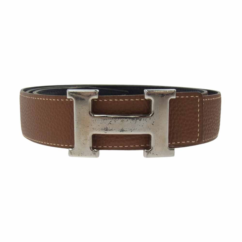 HERMES エルメス コンスタンス レザー ベルト □H刻印  ライトブラウン系【中古】