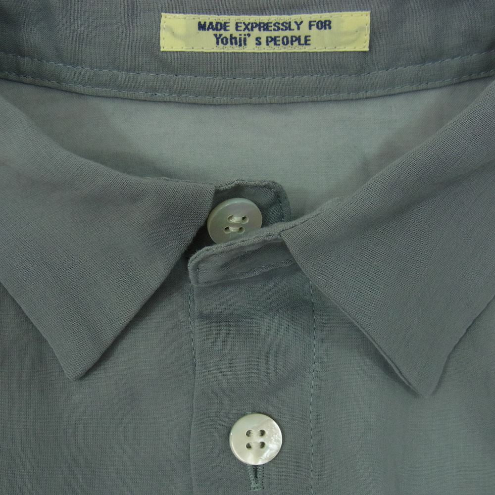Yohji Yamamoto ヨウジヤマモト REGULATION レギュレーション FM-B55-008 ワイド クロップド シアー シャツ  グレー系 2【中古】