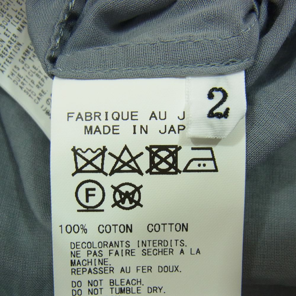 Yohji Yamamoto ヨウジヤマモト REGULATION レギュレーション FM-B55-008 ワイド クロップド シアー シャツ  グレー系 2【中古】