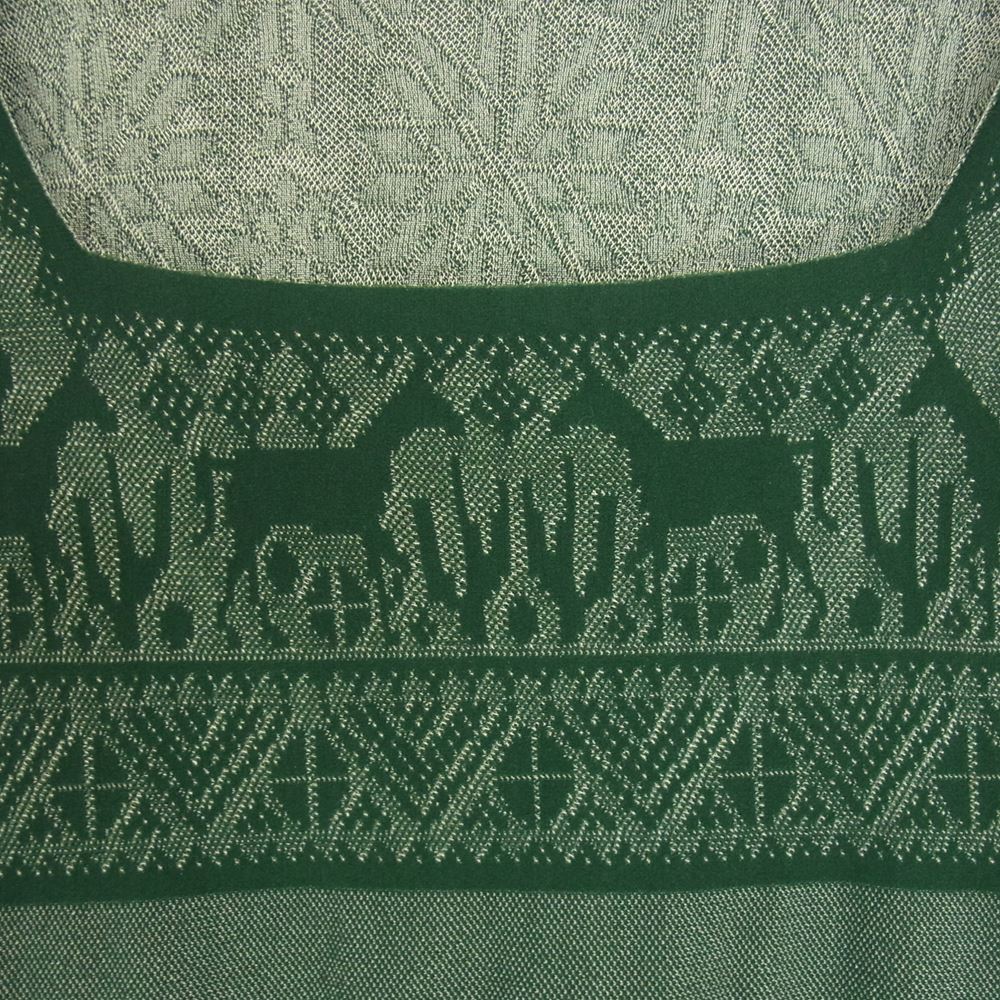 PLEATS PLEASE プリーツプリーズ イッセイミヤケ A-POC INSIDE 総柄 半袖 ニット カットソー グリーン系 3【中古】