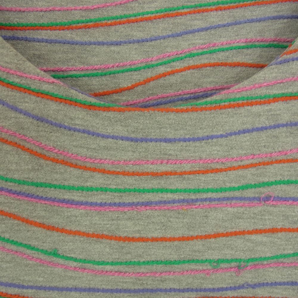 ISSEY MIYAKE イッセイミヤケ Haat ハート コットン ワンピース マルチカラー ボーダー グレー系 2【中古】