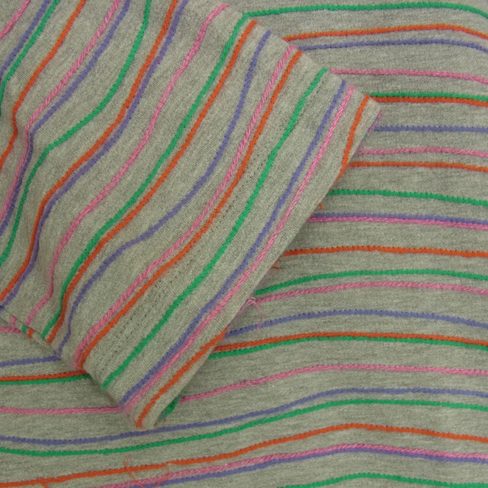 ISSEY MIYAKE イッセイミヤケ Haat ハート コットン ワンピース マルチカラー ボーダー グレー系 2【中古】