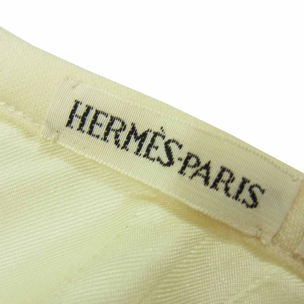 HERMES エルメス マルジェラ期 ウール×シルク スカート オフホワイト系 40【中古】