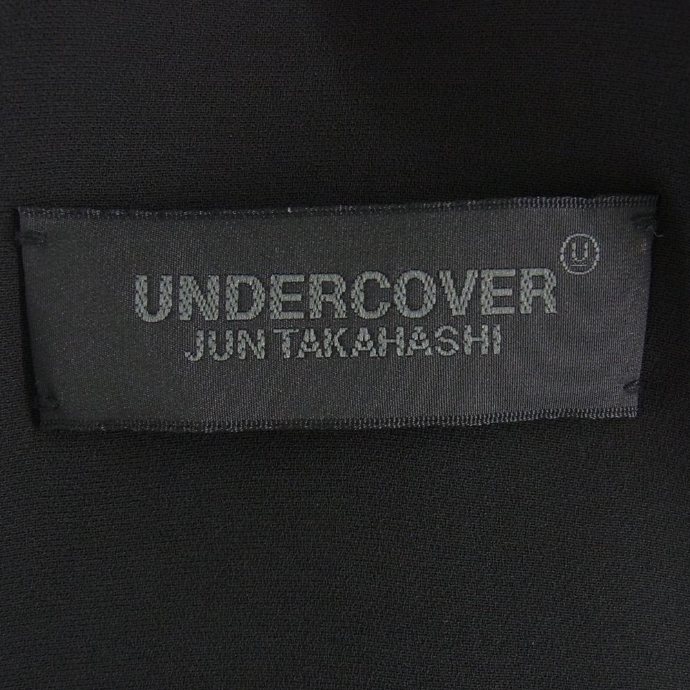 UNDERCOVER アンダーカバー シルク × ポリエステル コート hooded long coat  フーデッド ロングコート ジャケット ブラック系 2【中古】