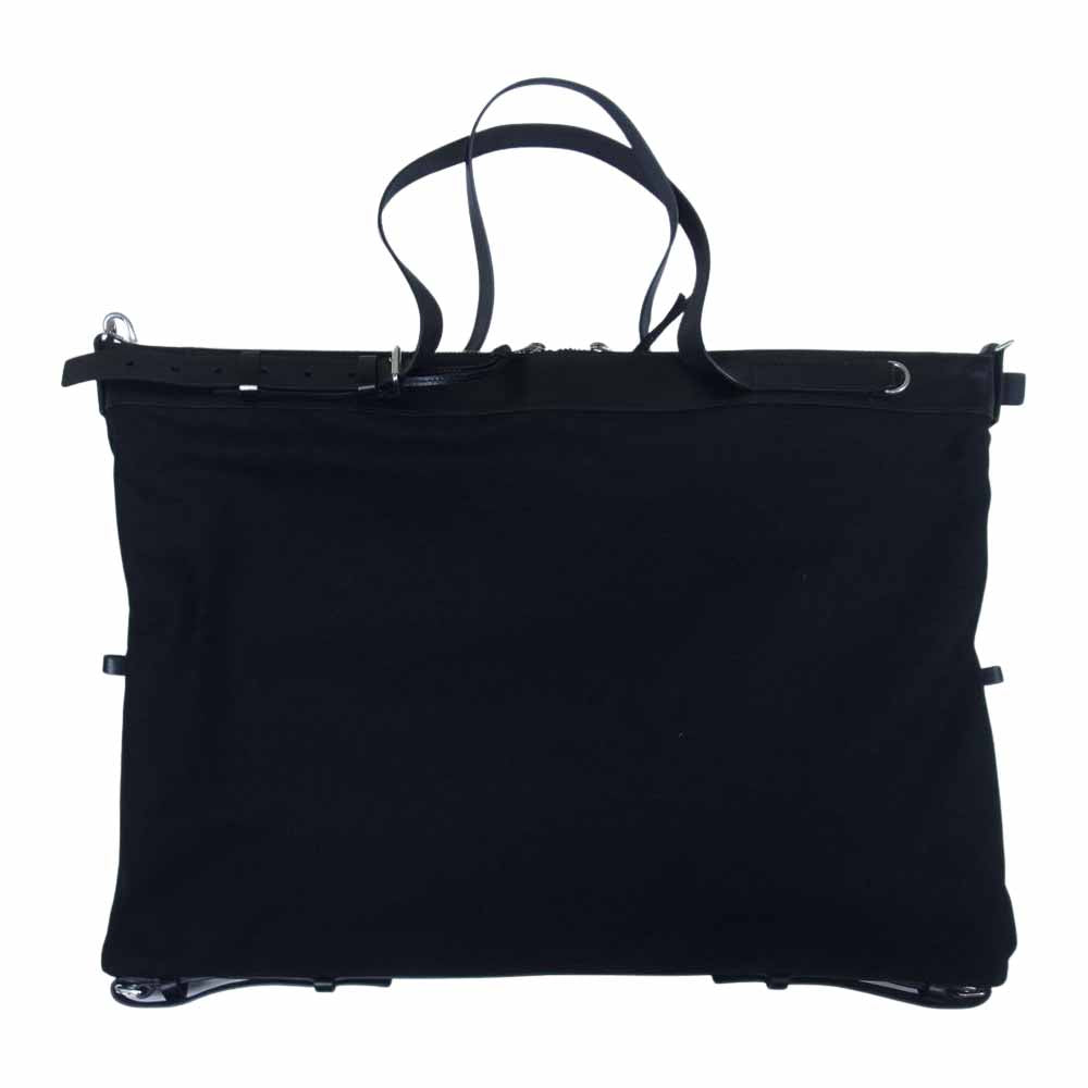 SAINT LAURENT サンローラン 466989 サンローランパリ ID コンバーチブル キャンバス × レザー 2WAY ショルダー バッグ トートバッグ ブラック系【中古】