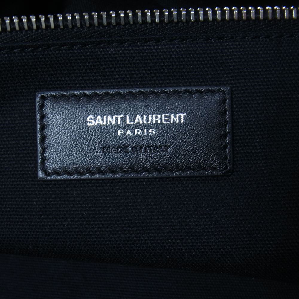 SAINT LAURENT サンローラン 466989 サンローランパリ ID コンバーチブル キャンバス × レザー 2WAY ショルダー バッグ トートバッグ ブラック系【中古】