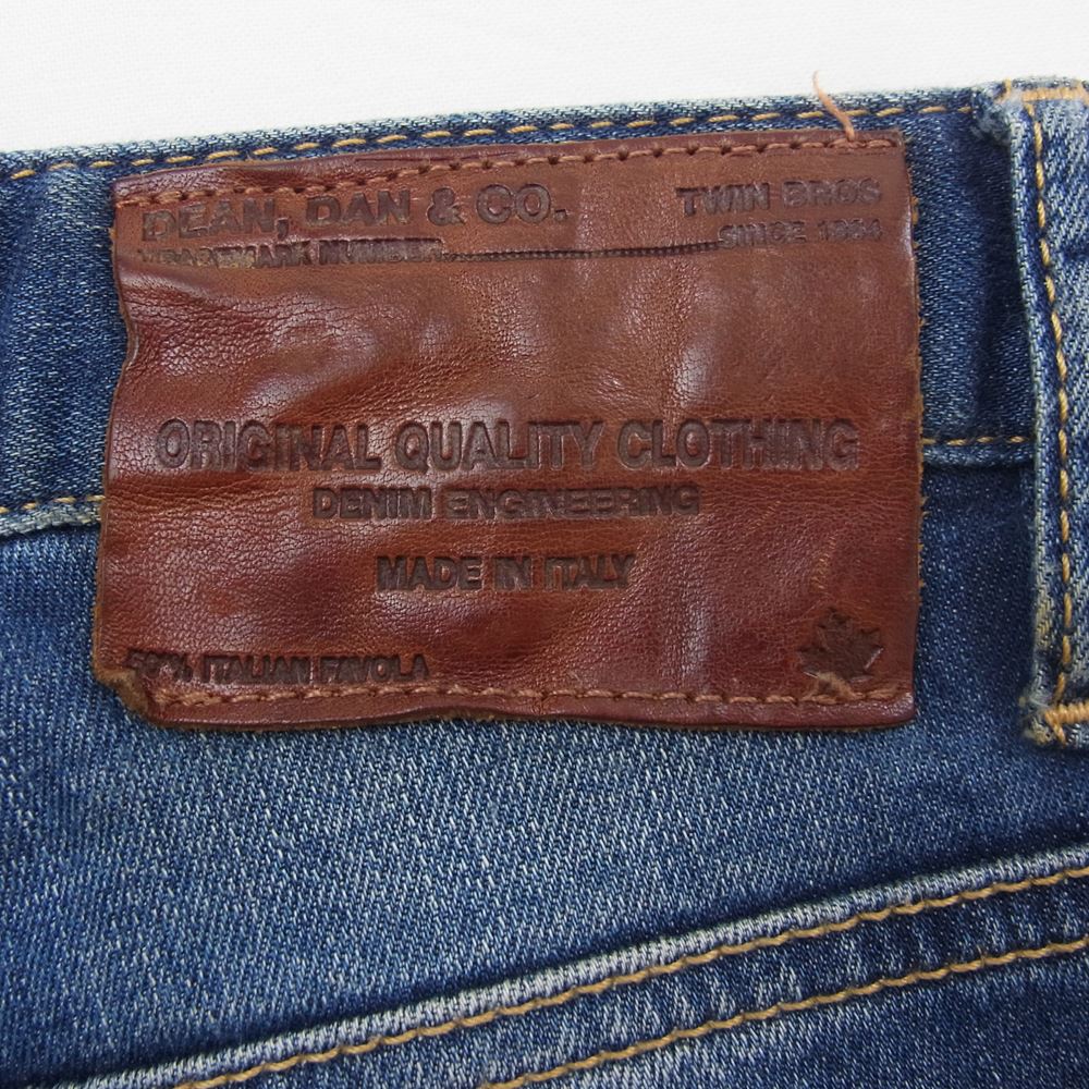 DSQUARED2 ディースクエアード F3-452 ストレッチ ダメージデニム リペア加工 インディゴブルー系 34【中古】