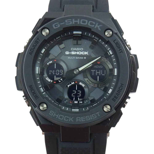 CASIO G-SHOCK カシオ ジーショック GST-W100G-1BJF G-STEEL 電波 ソーラー 時計 ブラック系【中古】