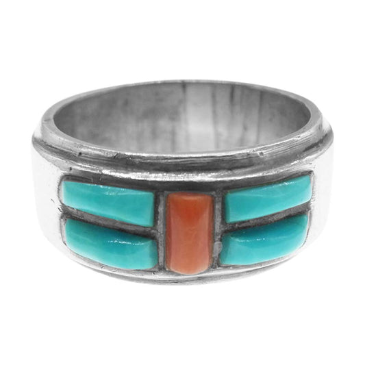 ニズムターコイズ ターコイズ インレイ リング シルバー系【中古】