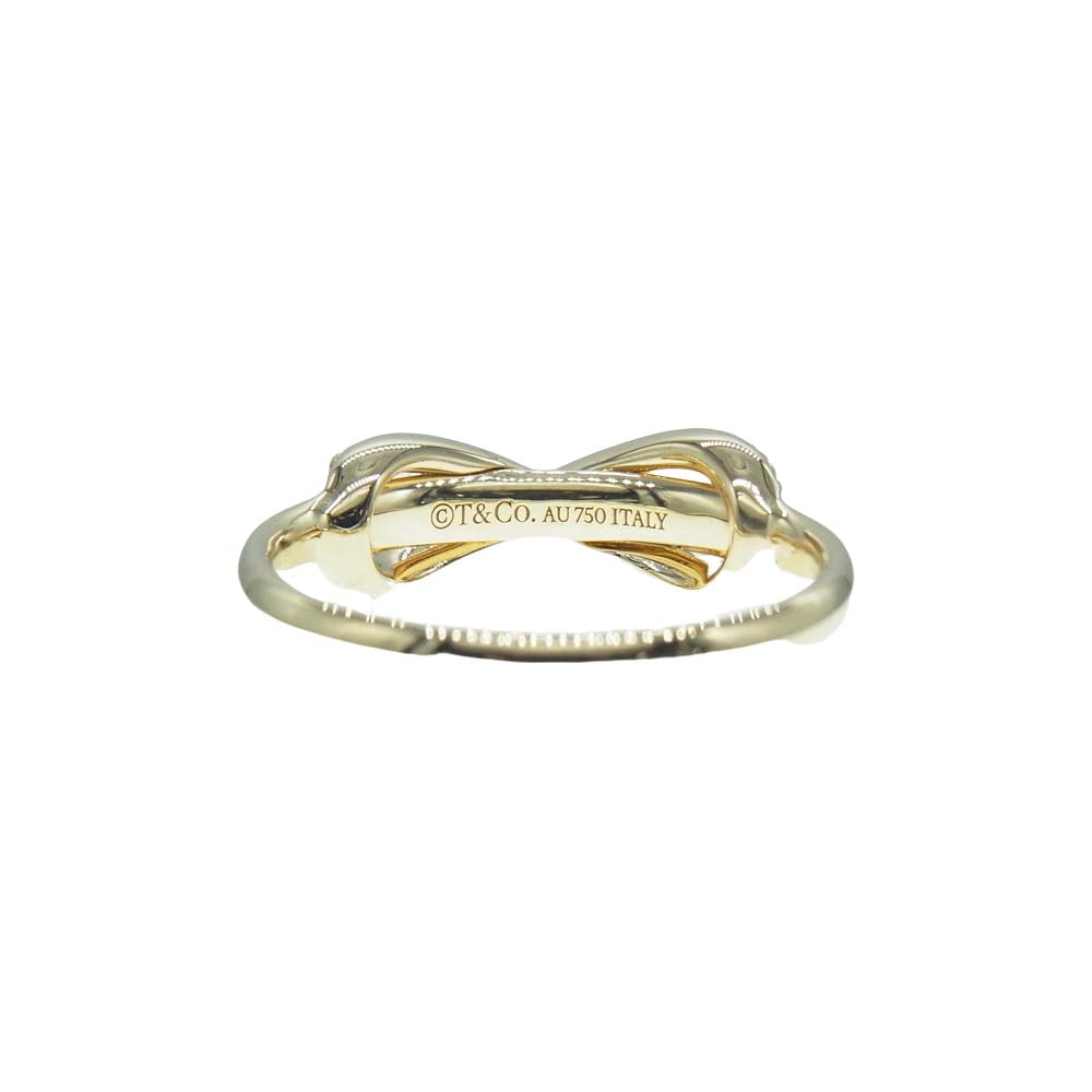 TIFFANY&Co. ティファニー 【新品仕上げ済】K18 インフィニティ ダイヤ リング ゴールド系【極上美品】【中古】
