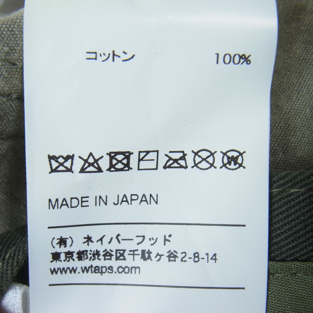 WTAPS ダブルタップス 19AW 192HCDT-HT01 T-5 01 CAP COTTON POPLIN コットン ポプリン キャップ OLIVEDRAB F【中古】