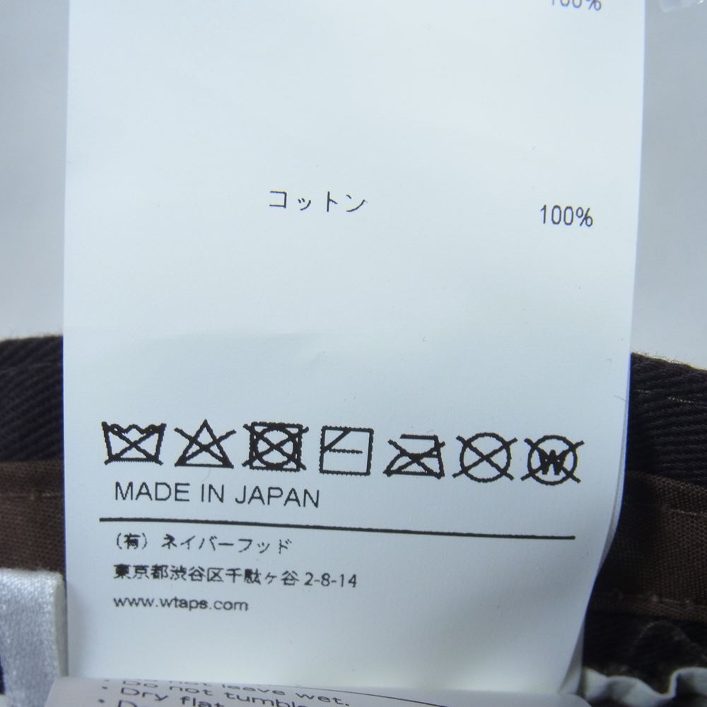 WTAPS ダブルタップス 20AW 202HCDT-HT09 T-6L コーデュロイ キャップ ブラウン系 F【中古】
