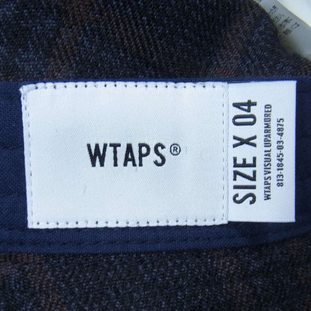 WTAPS ダブルタップス 20AW 202HCDT-HT-14 BUCKET HAT チェック バケット ハット ネイビー系 XL【美品】【中古】
