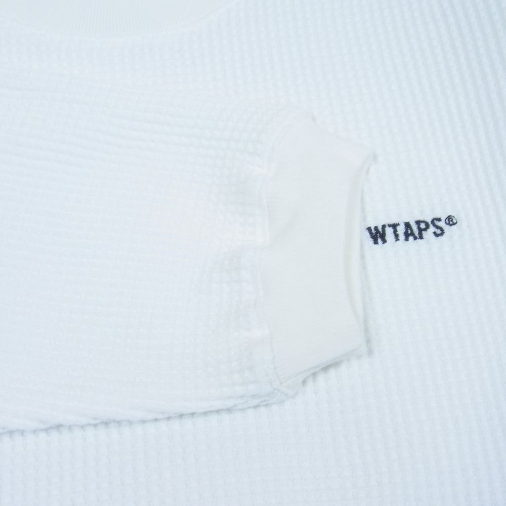 WTAPS ダブルタップス 21SS 211ATDT-CSM28 WAFFLE LS COPO ワッフル ロゴ 長袖 Ｔシャツ ホワイト系 M【新古品】【未使用】【中古】
