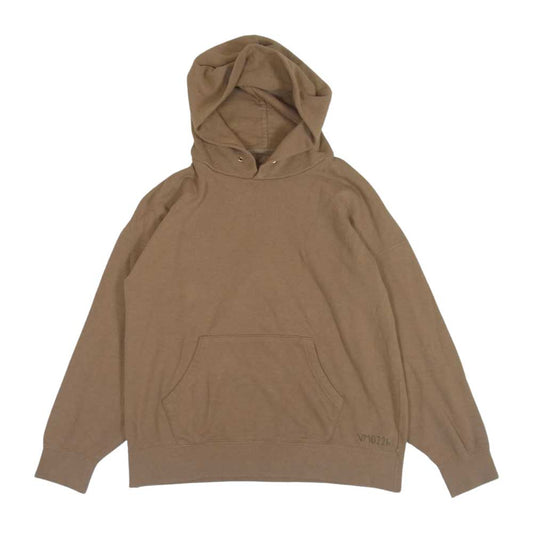 VISVIM ビズビム 18AW 0118205010037 JUMBO HOODIE P.O NUMBERING ジャンボ フーディー プルオーバー パーカー  CAMEL 2【中古】