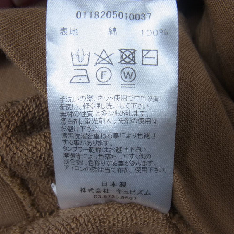 VISVIM ビズビム 18AW 0118205010037 JUMBO HOODIE P.O NUMBERING ジャンボ フーディー プルオーバー  パーカー CAMEL 2【中古】