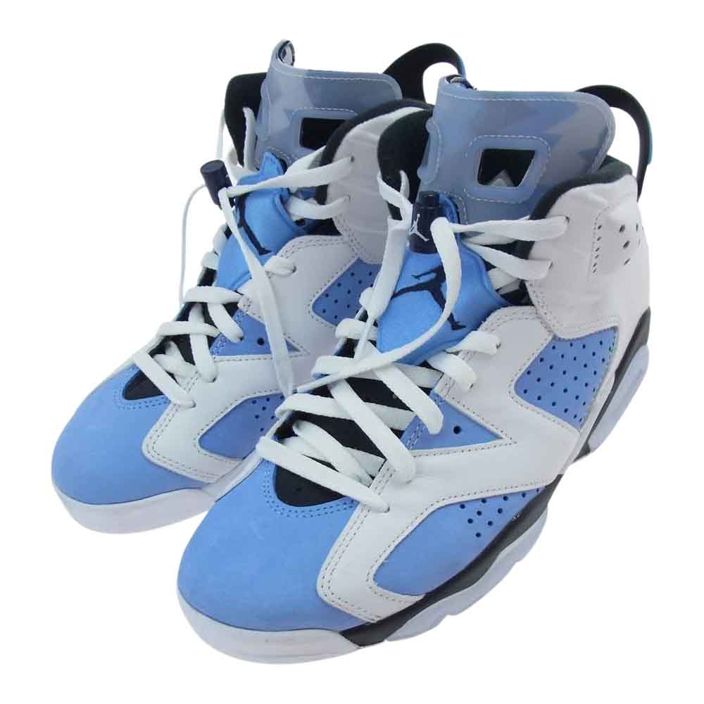 NIKE ナイキ CT8529-410 AIR JORDAN 6 UNC UNIVERSITY BLUE エアジョーダン6 ユニバーシティブルー ホワイト系 ライトブルー系 27.5cm【中古】