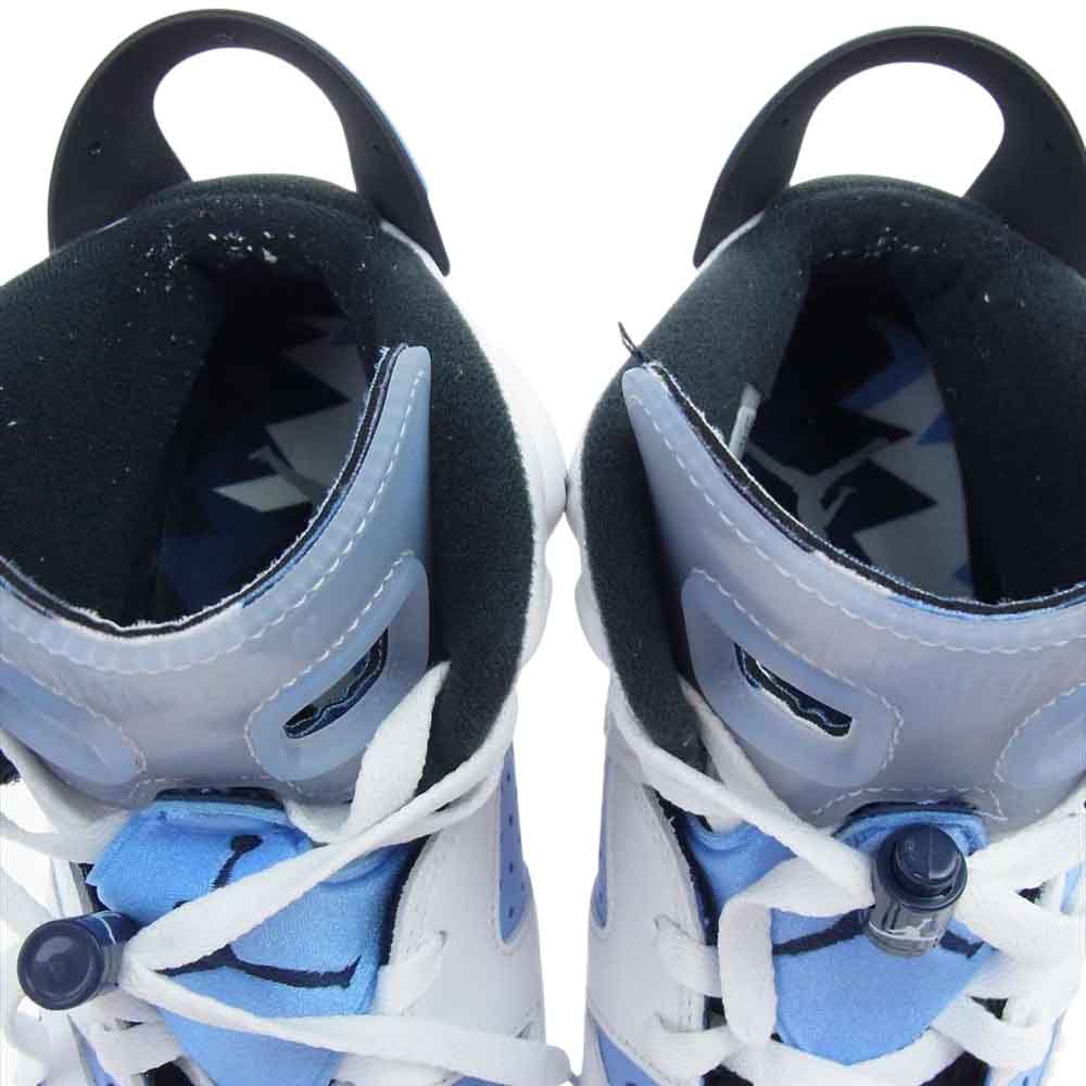 NIKE ナイキ CT8529-410 AIR JORDAN 6 UNC UNIVERSITY BLUE エアジョーダン6 ユニバーシティブルー ホワイト系 ライトブルー系 27.5cm【中古】