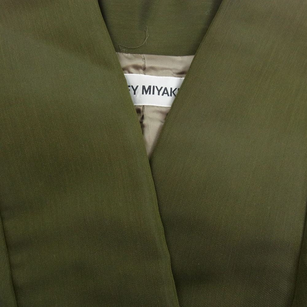 ISSEY MIYAKE イッセイミヤケ IM73-FD017 ウール 羽織り ジャケット カーキ系 M【中古】