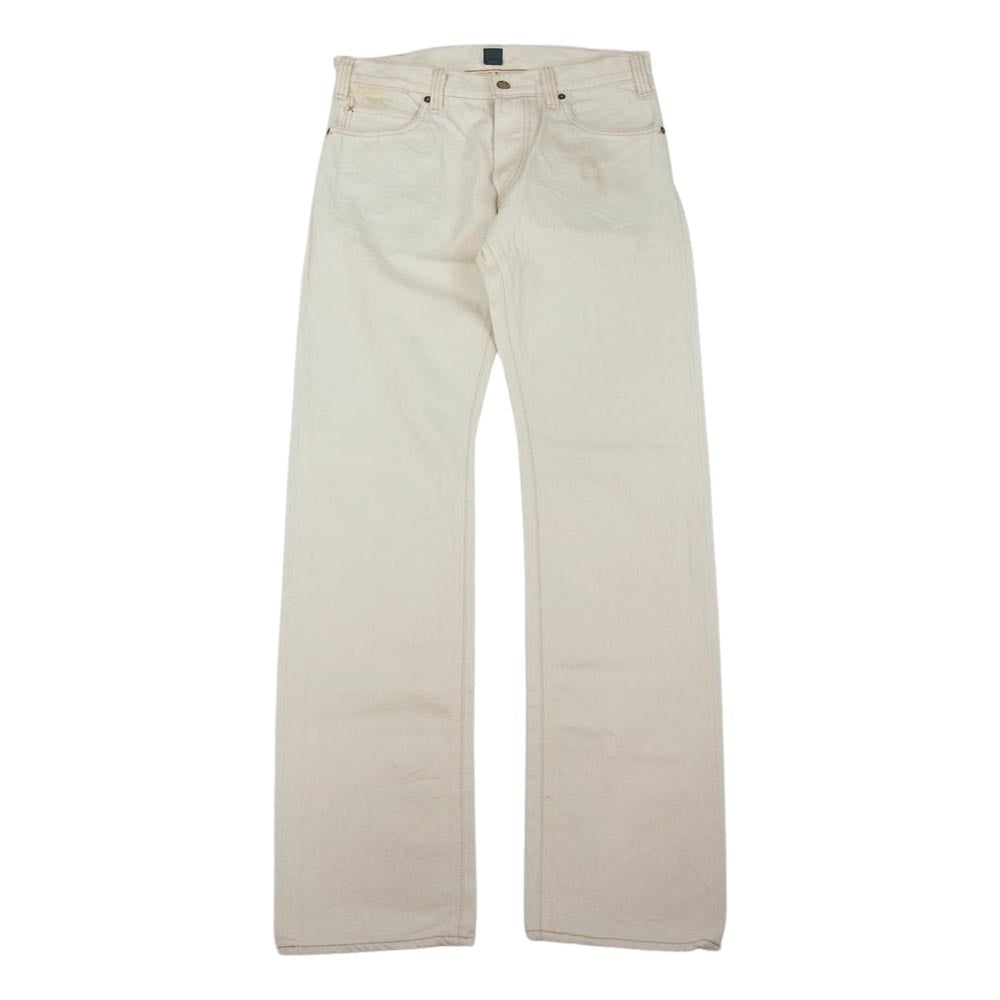 GERUGA ゲルガ GR-P-03D STRAIGHT DENIM PANTS 赤耳 セルビッチ ストレート ホワイト デニム ホワイト系 ベージュ系 30【中古】