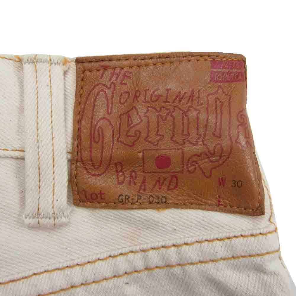GERUGA ゲルガ GR-P-03D STRAIGHT DENIM PANTS 赤耳 セルビッチ ストレート ホワイト デニム ホワイト系 ベージュ系 30【中古】