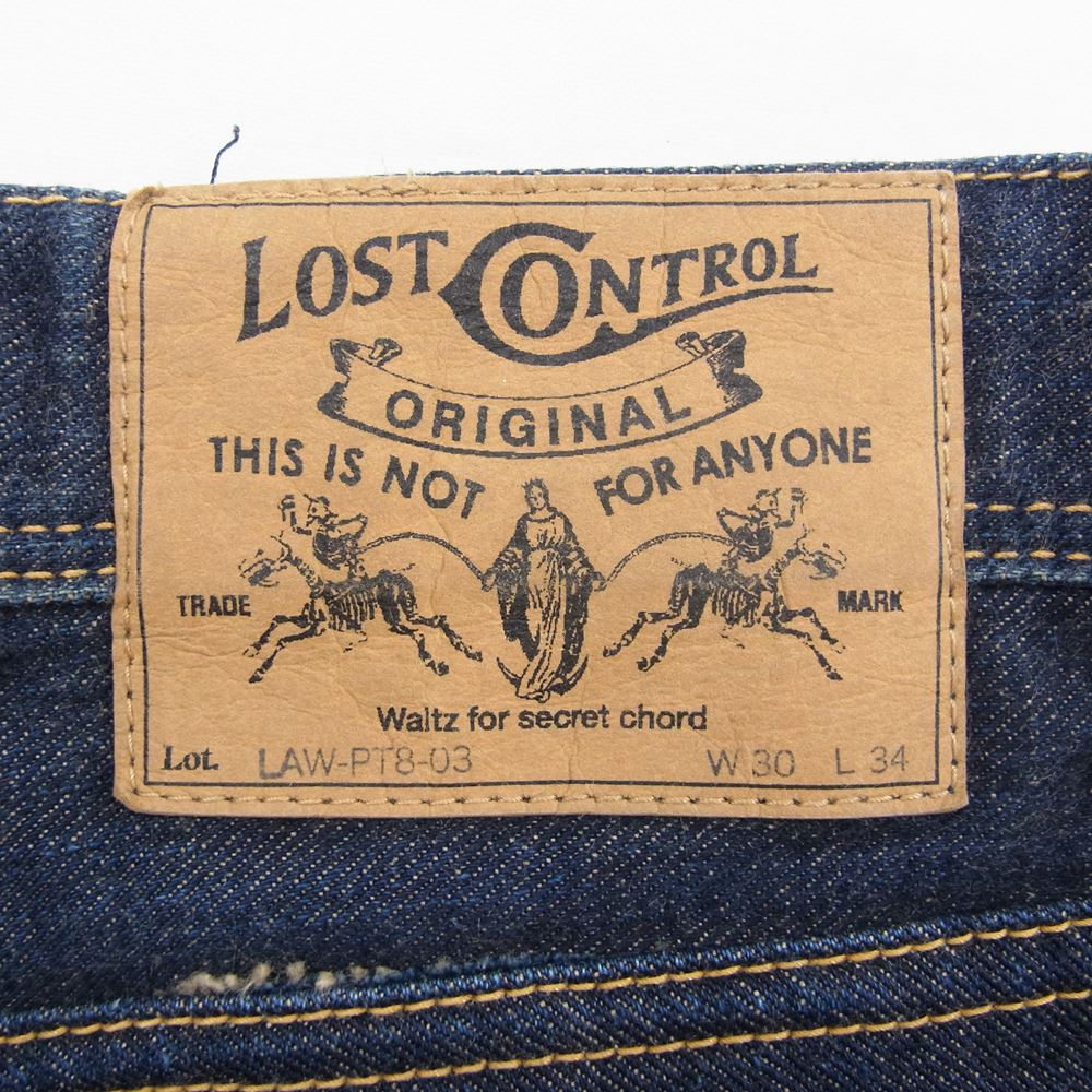 LOST CONTROL ロストコントロール デニム パンツ ネイビー系 ブラック系 30【中古】