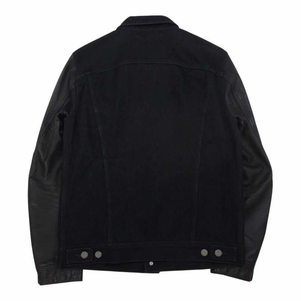 LOST CONTROL ロストコントロール 袖レザー デニムジャケット   ブラック系【中古】