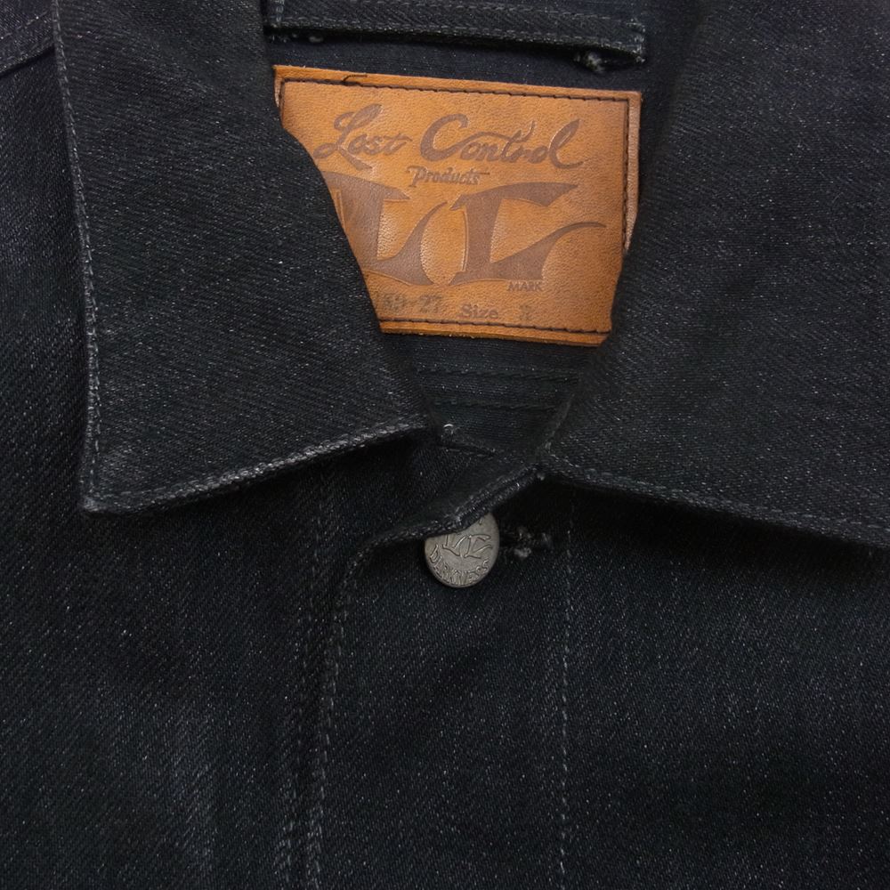 ロストコントロール レザー切り替え デニム ジャケット Gジャン size 2 ロストコントロール レザー切り替え デニム ジャケット Gジャン size 2