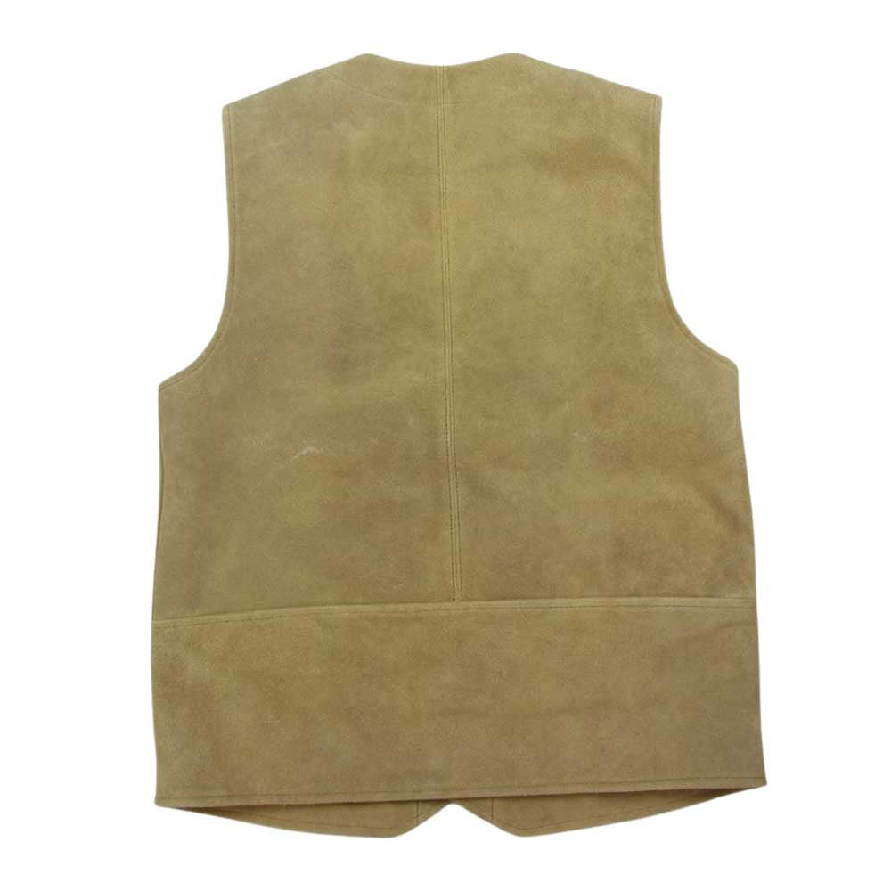 GERUGA ゲルガ  GR-V-06B  SUEADE LEATHER VEST レザー ベスト スウェード ステアハイド イエロー系 ベージュ系 4【中古】