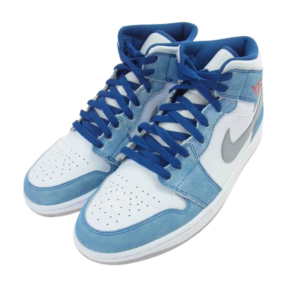 NIKE ナイキ DN3706-401 Air Jordan 1 エアジョーダン Mid SE ミッド HYPER ROYAL スニーカー ブルー系 ホワイト系 US9(27.0cm)【美品】【中古】