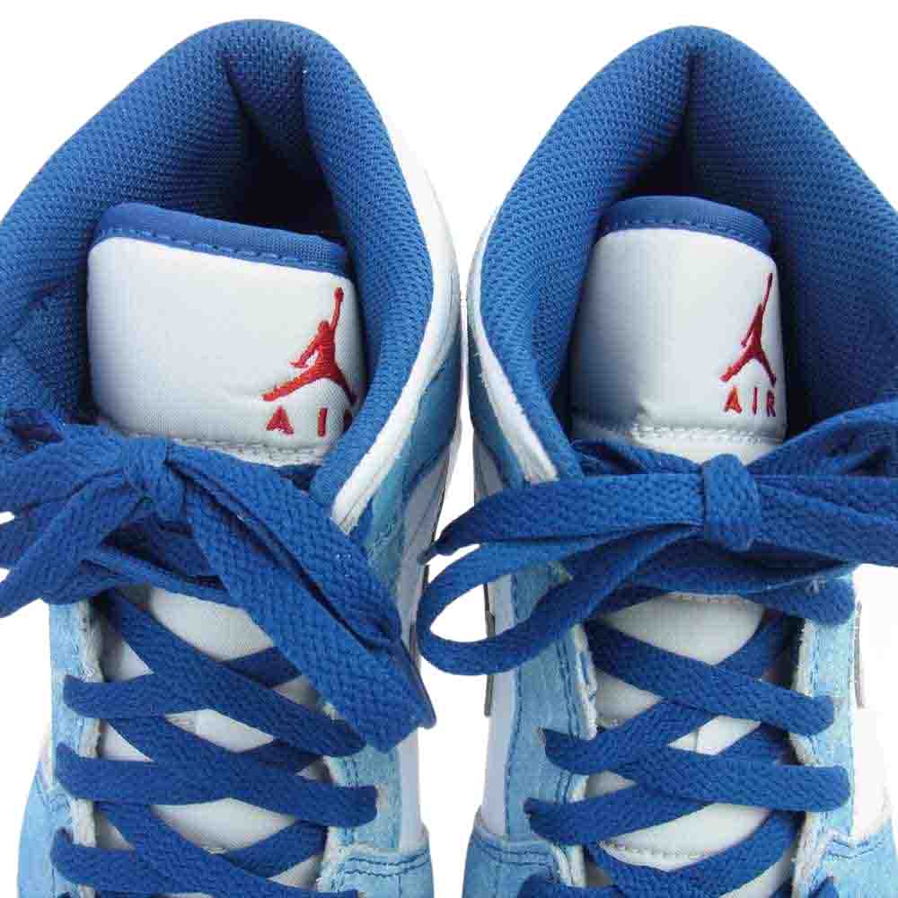 NIKE ナイキ DN3706-401 Air Jordan 1 エアジョーダン Mid SE ミッド HYPER ROYAL スニーカー ブルー系 ホワイト系 US9(27.0cm)【美品】【中古】