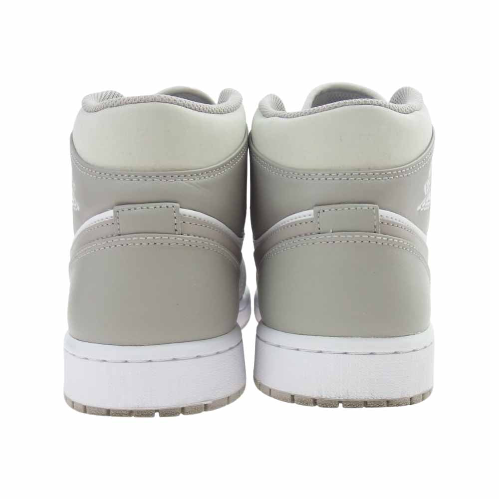 NIKE ナイキ 554724-082 AIR JORDAN 1 エアジョーダン MID ミッド COLLEGE GREY スニーカー ホワイト系 グレージュ【美品】【中古】