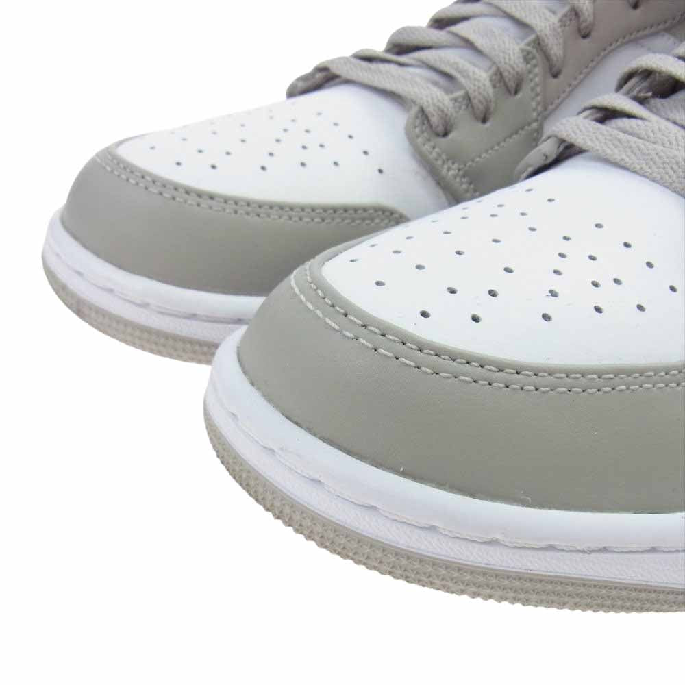 NIKE ナイキ 554724-082 AIR JORDAN 1 エアジョーダン MID ミッド COLLEGE GREY スニーカー ホワイト系 グレージュ【美品】【中古】