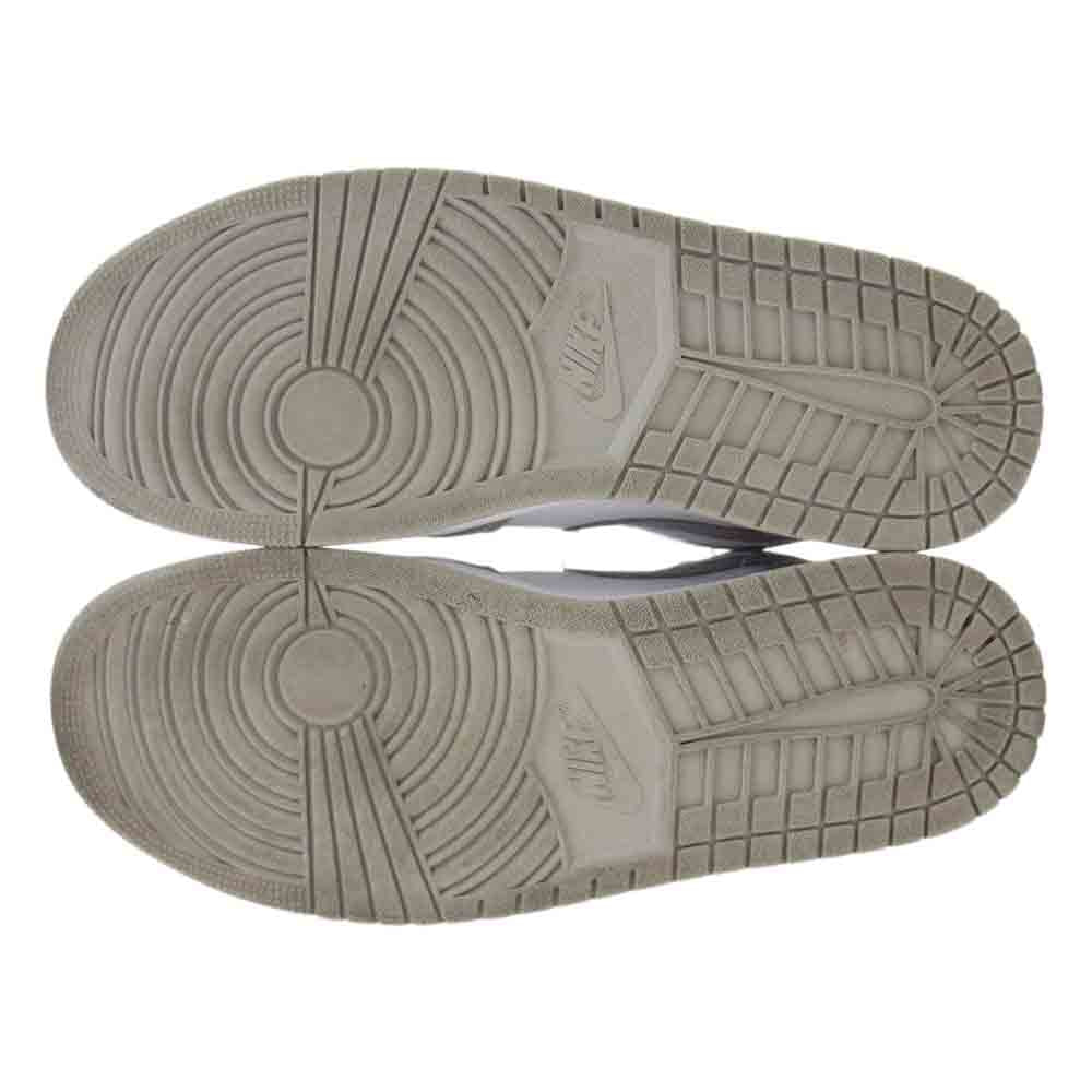 NIKE ナイキ 554724-082 AIR JORDAN 1 エアジョーダン MID ミッド COLLEGE GREY スニーカー ホワイト系 グレージュ【美品】【中古】