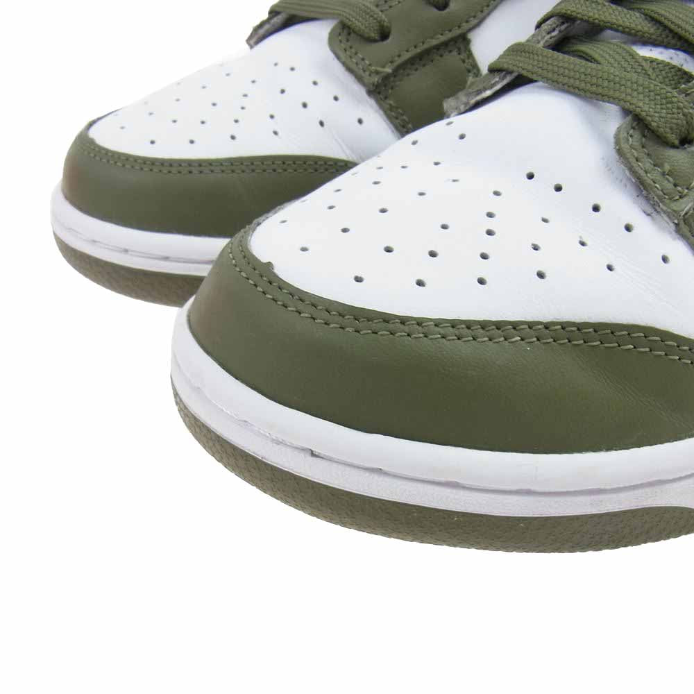 NIKE ナイキ DD1503-120 WMNS ウィメンズ Dunk Low ダンク ロー Medium Olive スニーカー ホワイト系 グリーン系 US10.5(27.5cm)【中古】