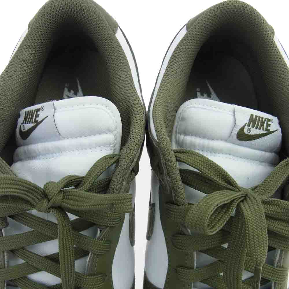 NIKE ナイキ DD1503-120 WMNS ウィメンズ Dunk Low ダンク ロー Medium Olive スニーカー ホワイト系 グリーン系 US10.5(27.5cm)【中古】