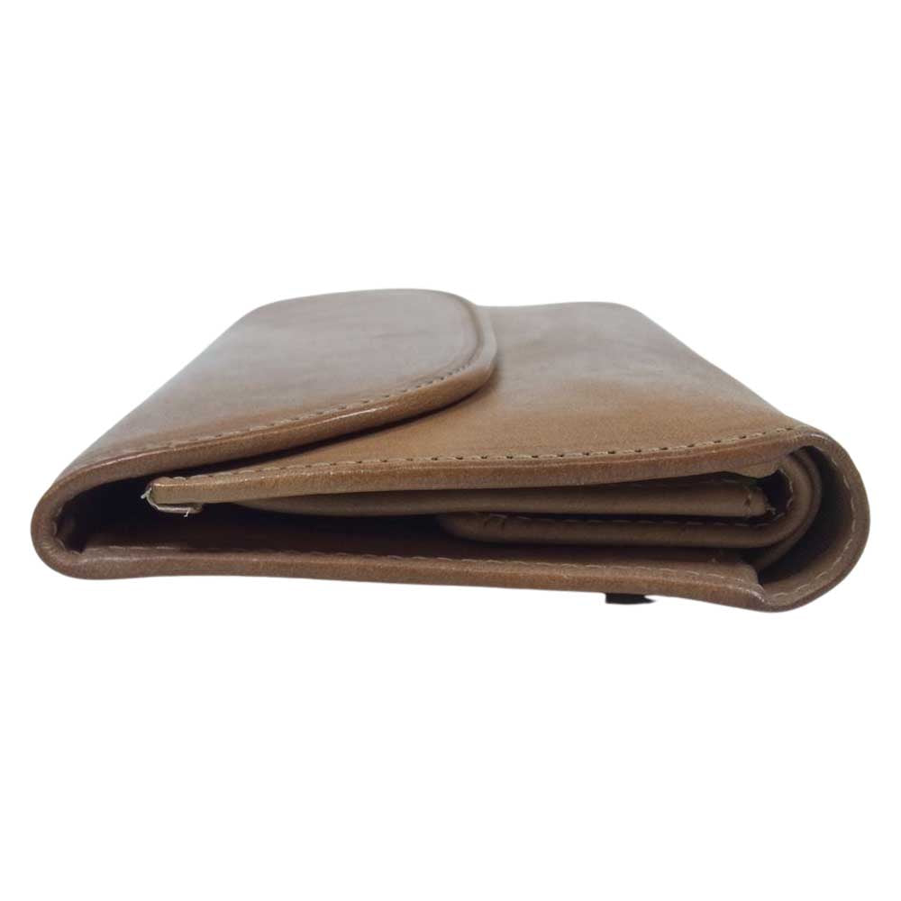 WHITE HOUSE COX ホワイトハウスコックス S7660 3FOLD WALLET ヴィンテージブライドルレザー 三つ折り財布 ライトブラウン系【中古】